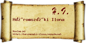 Háromszéki Ilona névjegykártya
