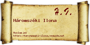 Háromszéki Ilona névjegykártya